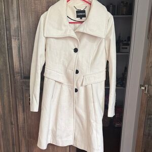 Express Women's Elegant Cream Trench Coat